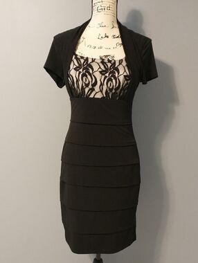 Intermission Bodycon Lace Inset Dress